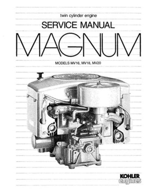 Product picture Kohler Magnum MV16 MV18 MV20 Twin Cylinder Engine Workshop Service & Repair Manual