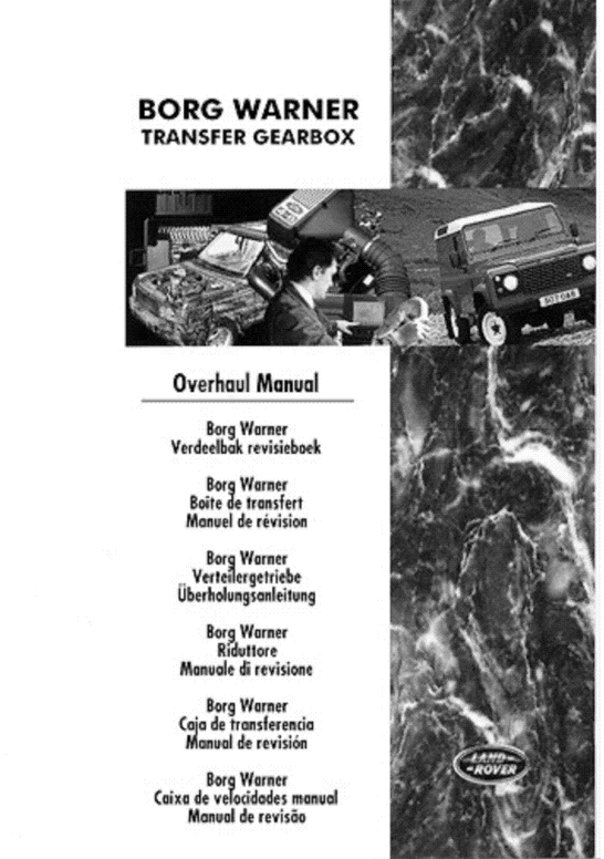 Product picture BORG WARNER 44-62 TRANSFER BOX Workshop Service & Repair Manual 1996 # 1 Download